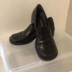 Vintage Nine West Chunky Dark Brown Leather Loafers